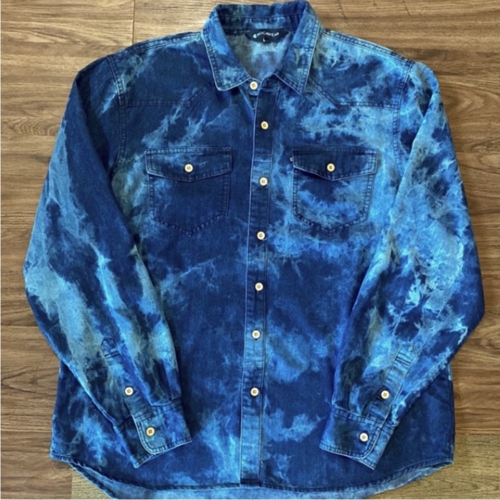 Blue Rocawear Long Sleeve Button Down XXL